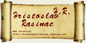 Hristoslav Rasinac vizit kartica